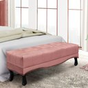 Ver imagem 2 de Puff Recamier Retrô Luis Xv Captonê Quarto Vicenza 195cm Veludo Rosa S04 - D'Rossi