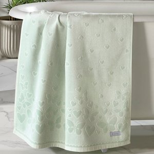 Toalha de Banho 100% Algodão Toque Macio Aveludado Excelente Absorção Dohler Romance - Verde