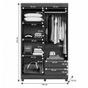 Ver imagem 4 de Guarda-roupa Solteiro Malta 4 Portas 2 Gavetas com Espelho Cinamomo/off White - Pnr Móveis
