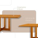 Ver imagem 7 de Mesa 120 Laminado com 4 Cadeiras Malta Gold Moderna Mobília Milano Imbuia Naturale