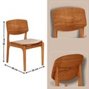 Ver imagem 4 de Mesa 120 Laminado com 4 Cadeiras Malta Gold Moderna Mobília Milano Imbuia Naturale