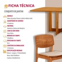 Ver imagem 5 de Mesa 120 Laminado com 4 Cadeiras Malta Gold Moderna Mobília Milano Imbuia Naturale