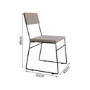 Ver imagem 3 de Kit 8 Cadeiras Málaga Veludo Bege para Mesa Sala de Jantar Cozinha Conforto e Decoração - Bege