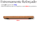 Ver imagem 6 de Suporte para Prateleira 30cm Invisível Mão Francesa Aço Resistente Moderno Casa Quarto Cozinha