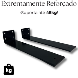 Suporte para Prateleira 30cm Invisível Mão Francesa Aço Resistente Moderno Casa Quarto Cozinha - 3