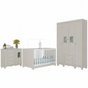 Ver imagem 2 de Quarto de Bebê Completo com Berço Americano 3 em 1 Ternura Multimóveis MP4647 - Off White