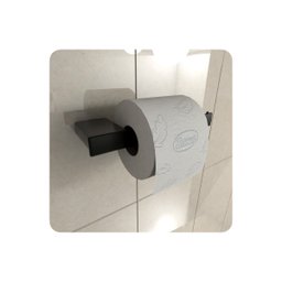 Porta Papel Higiênico Fosco Dupla Fixação Preto F.master - 1