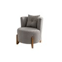 Ver imagem 3 de Poltrona Decorativa Orgânica Curva Luna Boucle Cinza - Montanaris Decor