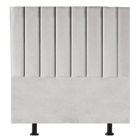 Cabeceira Cama Box Solteiro Queem Estofada Carla 100cm Linho:cinza Claro
