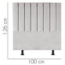 Ver imagem 3 de Cabeceira Cama Box Solteiro Queem Estofada Carla 100cm Linho:cinza Claro