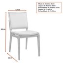 Ver imagem 3 de Cadeira para Mesa de Jantar Britney 43cm Madeira Maciça | Courino Factor Bege - Sallar Home