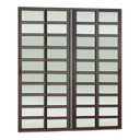 Ver imagem 1 de Porta Correr c/Trav.4F.Móv.210x200 Elite c/Fechad.Tet.V.Lis.Marrom Corten Brimak