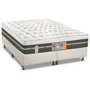 Ver imagem 1 de Cama Box King: Colchão Molas Bonnel Castor Silver Star Air + Base Crc Courano White(193x203)