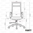 Ver imagem 4 de Cadeira de Escritório Esteirinha Tela Mesh Base Cromada com Rodinha Fortt Salta Preta - Cef04-p