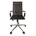 Ver imagem 5 de Cadeira de Escritório Esteirinha Tela Mesh Base Cromada com Rodinha Fortt Salta Preta - Cef04-p