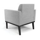 Ver imagem 7 de Poltrona Decorativa Isabella Pés Fixo em Madeira Preto Suede Cinza G19 - Gran Belo