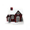 Ver imagem 1 de Casinha Vermelha Xadrez 21cm - Dg1209