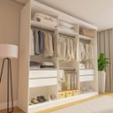 Ver imagem 1 de Closet Casal sem Portas 4 Gavetas Paris Minastex Branco