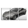 Quadro canvas 45x96 carro esportivo cor grafite - 1