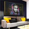 Quadro Mulher Indiana:90x60 cm/BRANCA - 5