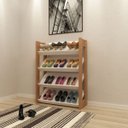 Ver imagem 2 de Sapateira Baixa Branco/nogal Tecnomobili Az1025 Cor: Amêndoa/branco