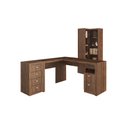 Ver imagem 1 de Escritório com Mesa para Computador e Armário Canto Nogal - Fdecor