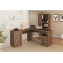 Ver imagem 5 de Escritório com Mesa para Computador e Armário Canto Nogal - Fdecor