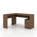 Ver imagem 2 de Escritório com Mesa para Computador e Armário Canto Nogal - Fdecor