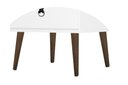 Ver imagem 5 de Mesa de Cabeceira Madri Retrô com Pé Palito 3 Gavetas Branco