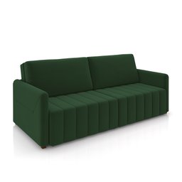 Sofá-cama Decorativo Retrátil Thanos 2 Lugares 192cm Veludo Verde G45 - Gran Belo - 1