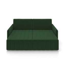 Sofá-cama Decorativo Retrátil Thanos 2 Lugares 192cm Veludo Verde G45 - Gran Belo - 6