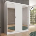 Ver imagem 1 de Guarda Roupa Casal 3 Portas 4 Gav Espelho Branco Carraro