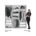 Ver imagem 7 de Guarda Roupa Casal 3 Portas 4 Gav Espelho Branco Carraro