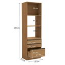 Ver imagem 2 de Armário Torre Quente 2 Nichos com Rodapé 3 Gavetas 70cm Maxxi Kappesberg