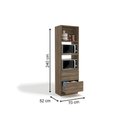 Ver imagem 3 de Armário de Cozinha Torre Fornos 70cm 2 Nichos 1 Porta 3 Gavetas G750 Maxxi Canela Kappesberg
