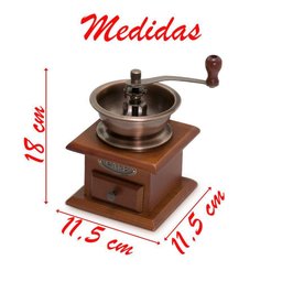 Moedor de Café Manual Retrô de Madeira - 2