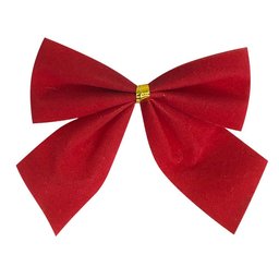 Kit 12 Laço Lacinho Veludo Natal Decoração Arvore de Natal Vermelho Presente - 1