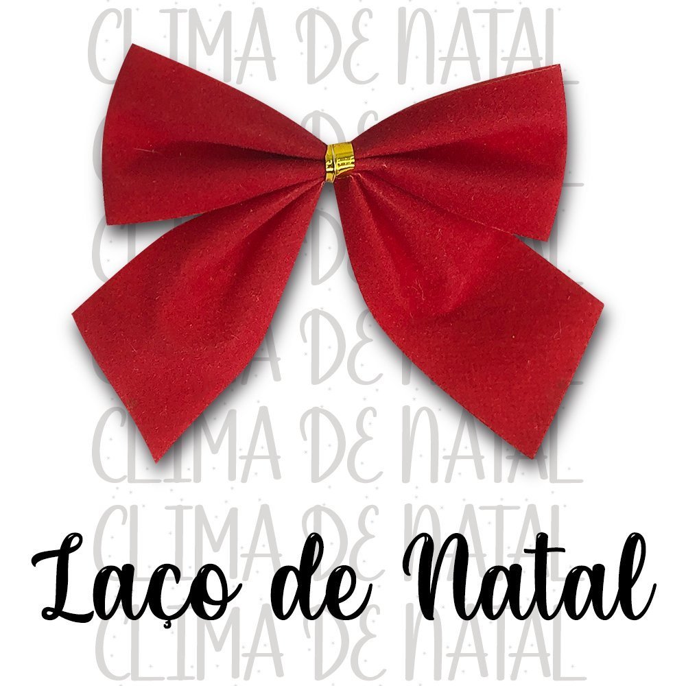 Kit 12 Laço Lacinho Veludo Natal Decoração Arvore de Natal Vermelho Presente - 4