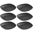 Ver imagem 1 de Kit 6 Pratos para Sobremesa Quadrados 17cm Preto Coza Plástico Essential
