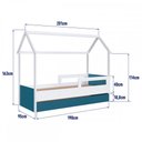 Ver imagem 4 de Cama Infantil Montessoriana sem Colchão com Cama Auxiliar Branco/Azul Secreto - Completa Móveis
