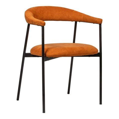 Cadeira Conforto Anatômico e Estilo Moderno Sala Jantar Restaurante Maya Preto/Premium Terracota