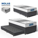 Ver imagem 5 de Cama Box com Auxiliar + Colchão de Molas Ensacadas Double Face Essence Probel Solteiro 88cm