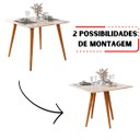 Ver imagem 4 de Mesa de Jantar Industrial Off White 4 Lugares Tampo 90x90 Pés em Madeira