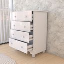 Ver imagem 3 de Cômoda Infantil Sueño 4 Gavetas 100% Mdf Branco Brilho - Panorama Móveis