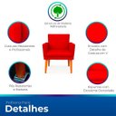 Ver imagem 3 de Kit 2 Poltrona Cadeira para Sala Confortável e Minimalista Paris em Suede
