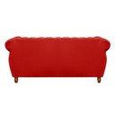 Ver imagem 3 de Sofá Chesterfield Realeza 3 Lugares Decoração Retrô - Suede Vermelho