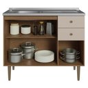 Ver imagem 6 de Balcão Gabinete com Pia 3 Portas e 1 Gaveta 105cm Rustic/crema Gourmet Madesa