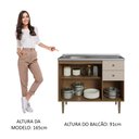 Ver imagem 5 de Balcão Gabinete com Pia 3 Portas e 1 Gaveta 105cm Rustic/crema Gourmet Madesa