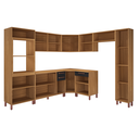 Ver imagem 4 de COZINHA COMPLETA PREDILLETA ALINE MODULADA 9 PECAS 517 CM 15 PORTAS 3 GAVETAS COM TAMPO FREIJO CHUMB