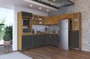 Ver imagem 1 de COZINHA COMPLETA PREDILLETA ALINE MODULADA 9 PECAS 517 CM 15 PORTAS 3 GAVETAS COM TAMPO FREIJO CHUMB